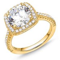 🦚 Zirkoniabesetzter Ring aus 925er Silber, vergoldet 🦚 Zirkoniabesetzter Ring aus 925er Silber, vergoldet