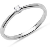 🦚 Verlobungsring 585er Weißgold 1 x Diamant 0,05 ct 🦚 Verlobungsring 585er Weißgold 1 x Diamant 0,05 ct
