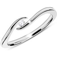 🦚 Ring aus 14K Weißgold mit Diamant 0,05 ct. 🦚 Ring aus 14K Weißgold mit Diamant 0,05 ct.