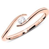 🦚 Ring aus 14K Roségold mit Diamant 0,10 ct. 🦚 Ring aus 14K Roségold mit Diamant 0,10 ct.