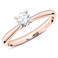 🦚 Ring aus 18K Roségold mit Diamant 0,50 ct. 🦚 Ring aus 18K Roségold mit Diamant 0,50 ct.