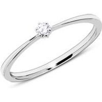 🦚 585er Weißgold Verlobungsring mit Diamant gravierbar 🦚 585er Weißgold Verlobungsring mit Diamant gravierbar