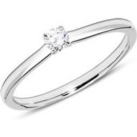 🦚 Gravierbarer 585er Weißgold Solitärring mit Diamant 🦚 Gravierbarer 585er Weißgold Solitärring mit Diamant