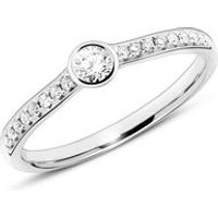 🦚 14K Weißgold Verlobungsring mit Diamanten gravierbar 🦚 14K Weißgold Verlobungsring mit Diamanten gravierbar