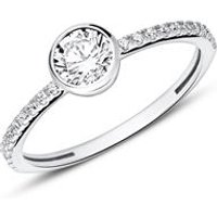 🦚 Zirkoniabesetzter Verlobungsring aus 9K Weißgold 🦚 Zirkoniabesetzter Verlobungsring aus 9K Weißgold