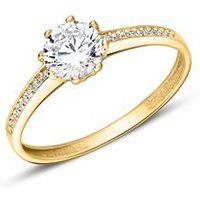 🦚 Verlobungsring aus 375er Gold mit Zirkonia 🦚 Verlobungsring aus 375er Gold mit Zirkonia