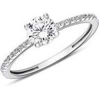🦚 Verlobungsring aus 9K Weißgold mit Zirkonia 🦚 Verlobungsring aus 9K Weißgold mit Zirkonia