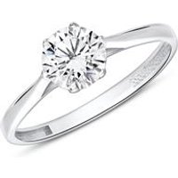 🦚 Zirkoniabesetzter Verlobungsring aus 375er Weißgold 🦚 Zirkoniabesetzter Verlobungsring aus 375er Weißgold