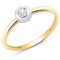 🦚 Verlobungsring aus 375er Gold mit Zirkonia 🦚 Verlobungsring aus 375er Gold mit Zirkonia
