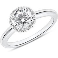 🦚 Halo Verlobungsring aus Sterlingsilber mit Zirkonia 🦚 Halo Verlobungsring aus Sterlingsilber mit Zirkonia