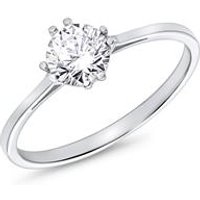 🦚 Verlobungsring aus 375er Weißgold mit Zirkonia 🦚 Verlobungsring aus 375er Weißgold mit Zirkonia