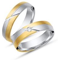 🦚 Eheringe 585er Gelb- Weissgold mit Diamant 🦚 Eheringe 585er Gelb- Weissgold mit Diamant