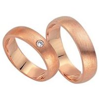 🦚 Eheringe 333er Rotgold mit Diamant 🦚 Eheringe 333er Rotgold mit Diamant