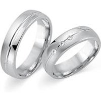 🦚 Eheringe 333er Weissgold mit Diamant 🦚 Eheringe 333er Weissgold mit Diamant