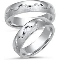 🦚 Eheringe 333er Weissgold mit Diamant 🦚 Eheringe 333er Weissgold mit Diamant