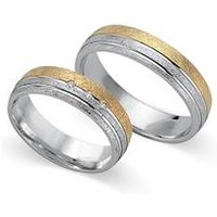 🦚 Eheringe 585er Gelb- Weissgold 3 Diamanten 🦚 Eheringe 585er Gelb- Weissgold 3 Diamanten