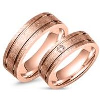 🦚 Trauringe 750er Rotgold mit Diamant 🦚 Trauringe 750er Rotgold mit Diamant