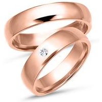 🦚 Trauringe 333er Rotgold mit Brillant 🦚 Trauringe 333er Rotgold mit Brillant