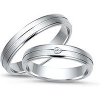 🦚 Trauringe 750er Weissgold mit Diamant 🦚 Trauringe 750er Weissgold mit Diamant