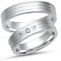 🦚 Eheringe 750er Weissgold 3 Brillanten 🦚 Eheringe 750er Weissgold 3 Brillanten