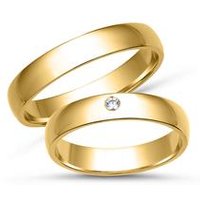 🦚 Trauringe 750er Gelbgold mit Diamant 🦚 Trauringe 750er Gelbgold mit Diamant