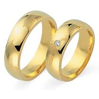 🦚 Trauringe 333er Gelbgold mit Diamant 🦚 Trauringe 333er Gelbgold mit Diamant