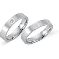 🦚 Eheringe 585er Weissgold mit Brillant 🦚 Eheringe 585er Weissgold mit Brillant