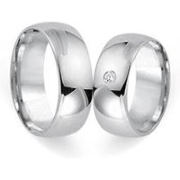 🦚 Trauringe 333er Weissgold mit Diamant 🦚 Trauringe 333er Weissgold mit Diamant