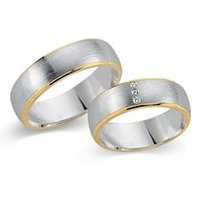 🦚 Eheringe 333er Gelb- Weissgold 3 Diamanten 🦚 Eheringe 333er Gelb- Weissgold 3 Diamanten