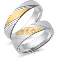 🦚 Eheringe 585er Gelb- Weissgold 3 Diamanten 🦚 Eheringe 585er Gelb- Weissgold 3 Diamanten