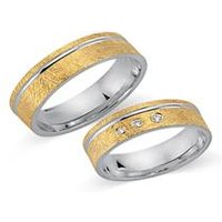 🦚 Eheringe 585er Gelb- Weissgold 3 Diamanten 🦚 Eheringe 585er Gelb- Weissgold 3 Diamanten