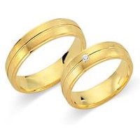 🦚 Trauringe 333er Gelbgold mit Diamant 🦚 Trauringe 333er Gelbgold mit Diamant