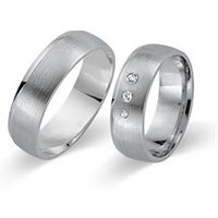 🦚 Eheringe 750er Weissgold 3 Brillanten 🦚 Eheringe 750er Weissgold 3 Brillanten