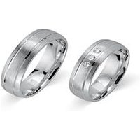 🦚 Eheringe 333er Weissgold 3 Diamanten 🦚 Eheringe 333er Weissgold 3 Diamanten