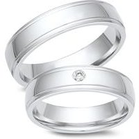 🦚 Trauringe 585er Weissgold mit Diamant 🦚 Trauringe 585er Weissgold mit Diamant