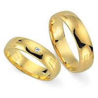 🦚 Eheringe 333er Gelbgold mit Diamant 🦚 Eheringe 333er Gelbgold mit Diamant