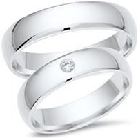 🦚 Trauringe 585er Weissgold mit Diamant 🦚 Trauringe 585er Weissgold mit Diamant