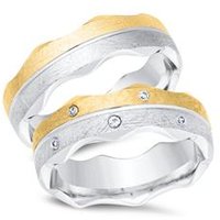 🦚 Eheringe 585er Gelb- Weissgold 5 Brillanten 🦚 Eheringe 585er Gelb- Weissgold 5 Brillanten