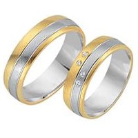 🦚 Eheringe 333er Gelb- Weissgold 4 Diamanten 🦚 Eheringe 333er Gelb- Weissgold 4 Diamanten