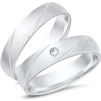 🦚 Trauringe 585er Weissgold mit Brillant 🦚 Trauringe 585er Weissgold mit Brillant