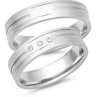 🦚 Eheringe 750er Weissgold 3 Diamanten 🦚 Eheringe 750er Weissgold 3 Diamanten