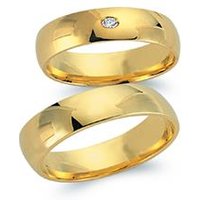 🦚 Eheringe 333er Gelbgold mit Diamant 🦚 Eheringe 333er Gelbgold mit Diamant
