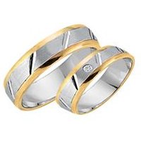 🦚 Eheringe 750er Gelb- Weissgold mit Brillant 🦚 Eheringe 750er Gelb- Weissgold mit Brillant