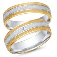 🦚 Trauringe 333er Gelb- Weissgold mit Diamant 🦚 Trauringe 333er Gelb- Weissgold mit Diamant