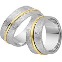 🦚 Eheringe 750er Gelb- Weissgold mit Diamant 🦚 Eheringe 750er Gelb- Weissgold mit Diamant