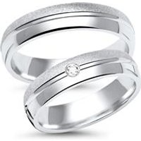 🦚 Eheringe 333er Weissgold mit Diamant 🦚 Eheringe 333er Weissgold mit Diamant