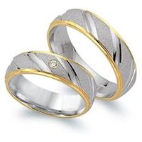 🦚 Eheringe 333er Gelb- Weissgold mit Diamant 🦚 Eheringe 333er Gelb- Weissgold mit Diamant