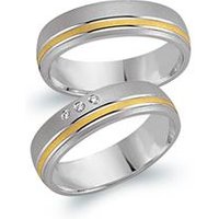 🦚 Trauringe 750er Gelb- Weissgold 3 Diamanten 🦚 Trauringe 750er Gelb- Weissgold 3 Diamanten