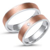 🦚 Trauringe 333er Weiss- Rotgold mit Diamant 🦚 Trauringe 333er Weiss- Rotgold mit Diamant