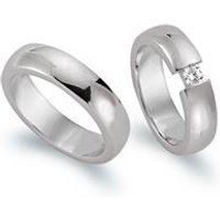 🦚 Eheringe 585er Weissgold mit Diamant 🦚 Eheringe 585er Weissgold mit Diamant